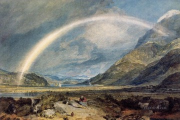  Turner Oil Painting - Kilchern Castle with the Cruchan Ben mountains Scotland Noon landscape Turner